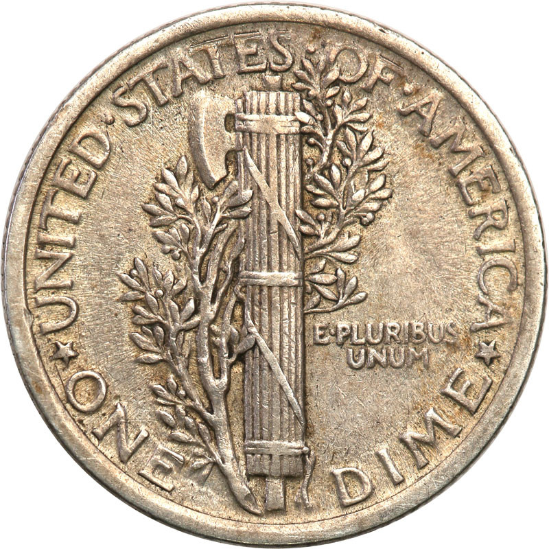 USA. 10 centów (dime) 1921, Filadelfia - RZADKIE